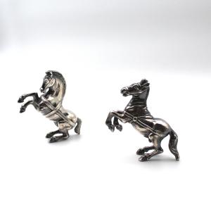 Coppia di cavalli in argento